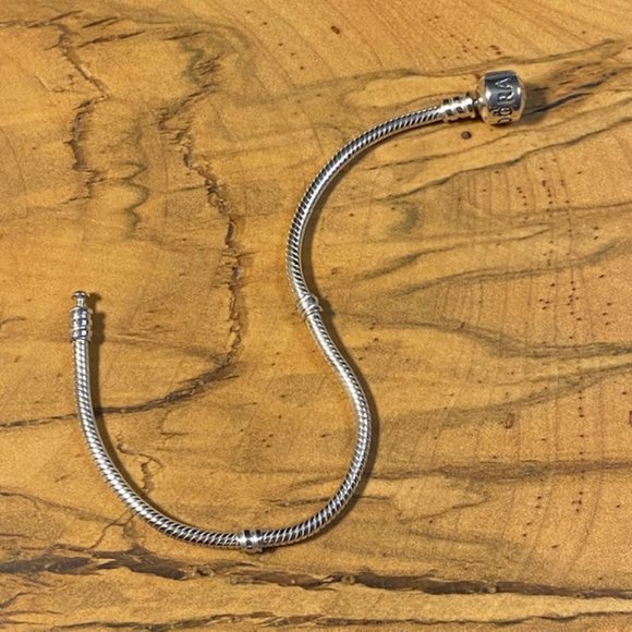 Pandora Barrel Clasp Snake Chain Bracelet 7" - Picture 5 of 7